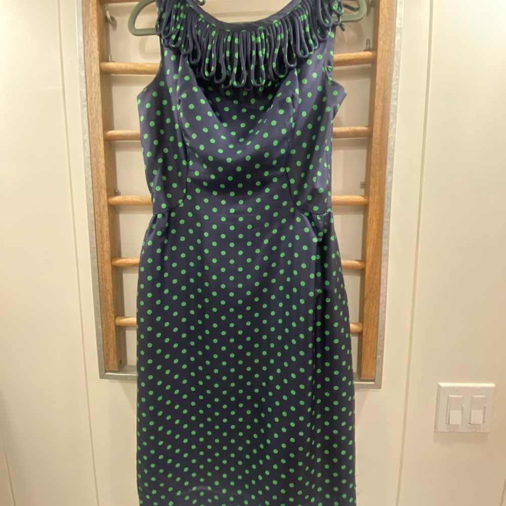 Vintage Green Polka Dot Dress